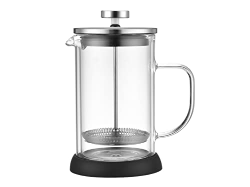 V I E R - Französische Kaffeemaschine mit Filter SIAH 350 ml (12 Onz) Kaffeepresse, Kolbenkaffeemaschine, hochwertiges Borosilikatglas, Edelstahlfilter 304 (18/10) innen.