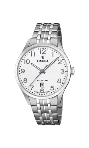 Festina Herren Analog Quarz Uhr mit Titan Armband F20466/1