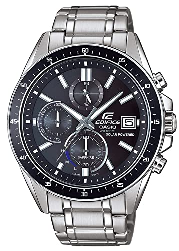 CASIO Herren Chronograph Solar Uhr mit Edelstahl Armband EFS-S510D-1AVUEF