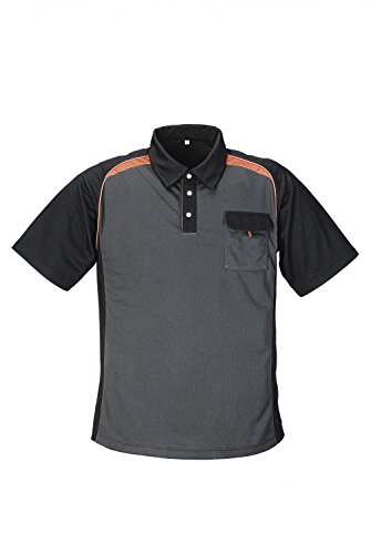 Terratrend JOB Polo-Shirt, Farbe grau/schwarz/orange, Gr��e XXL