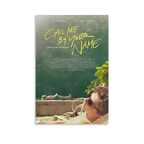 Leinwandposter mit Aufschrift "Call Me by Your Name", 40 x 60 cm, 6 Stück
