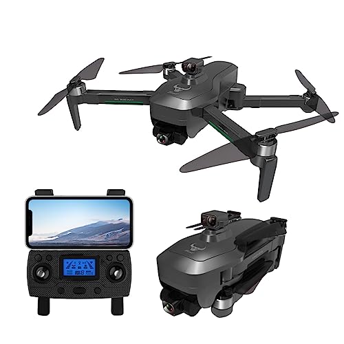 LUXWALLET Skyline Ultra Instinct - Drone with Laos (Laser Obstacle Avoidance) - Professional 4K Video WiFi - 2-Axis Gimbal Aerial Photography - 3500M - 2-Axis Gimbal + EIS Stabilizer - Dark Gray