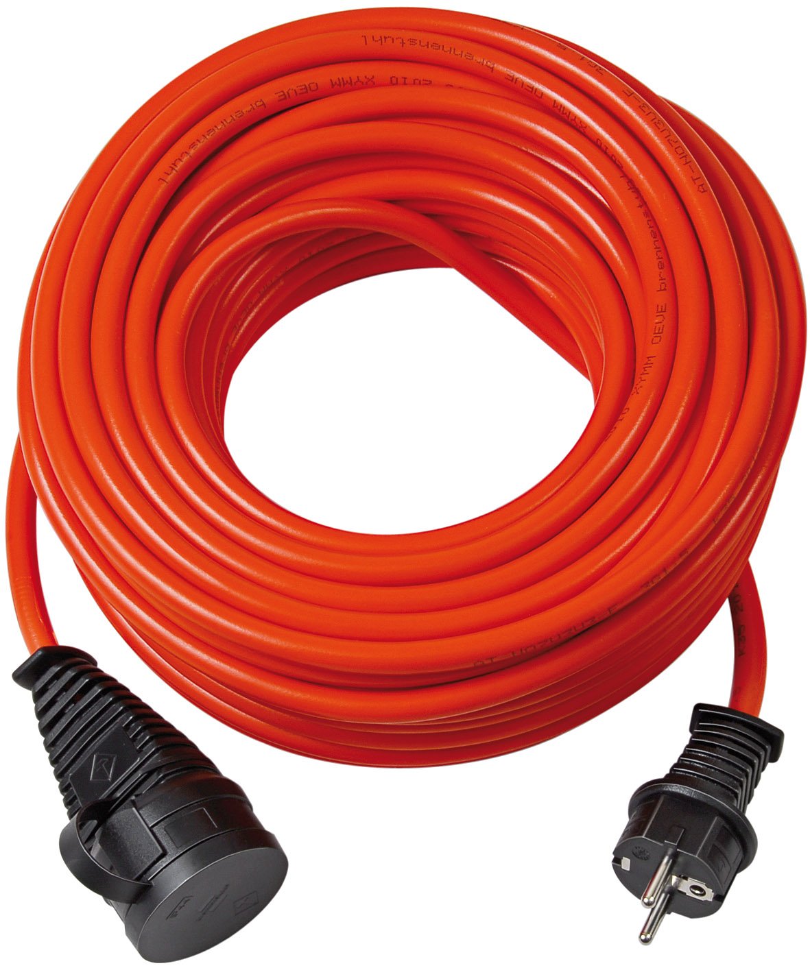 Brennenstuhl BREMAXX Verlängerungskabel (25m Kabel in orange, für den Einsatz im Außenbereich IP44, Stromkabel einsetzbar bis -35 ºC, öl- und UV-beständig)