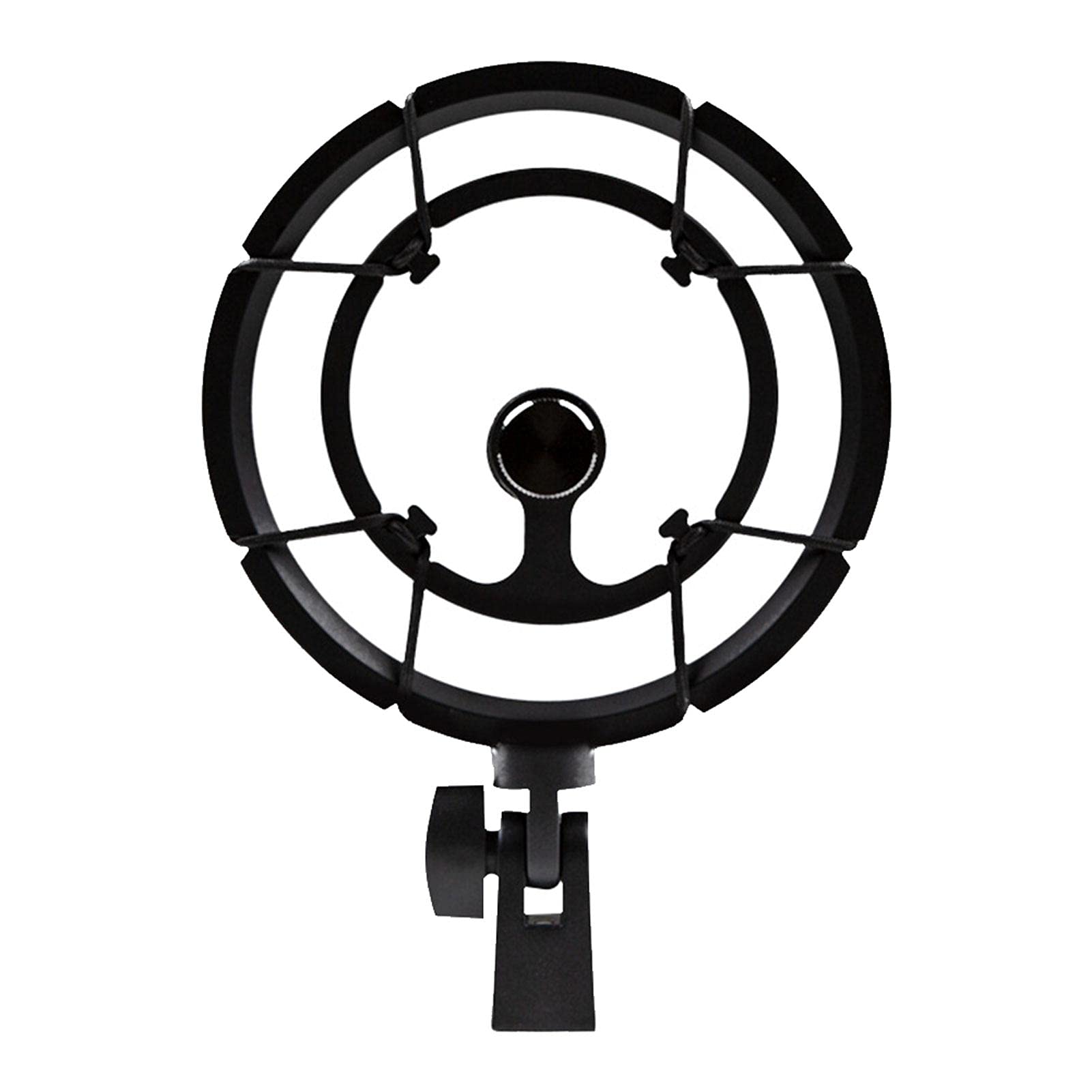 Fiacvrs Universal-Mikrofon-Stoßhalter-Adapter für Studio-Kondensator für Aufnahmestudios, Gesang, Live-Übertragungen (schwarz)