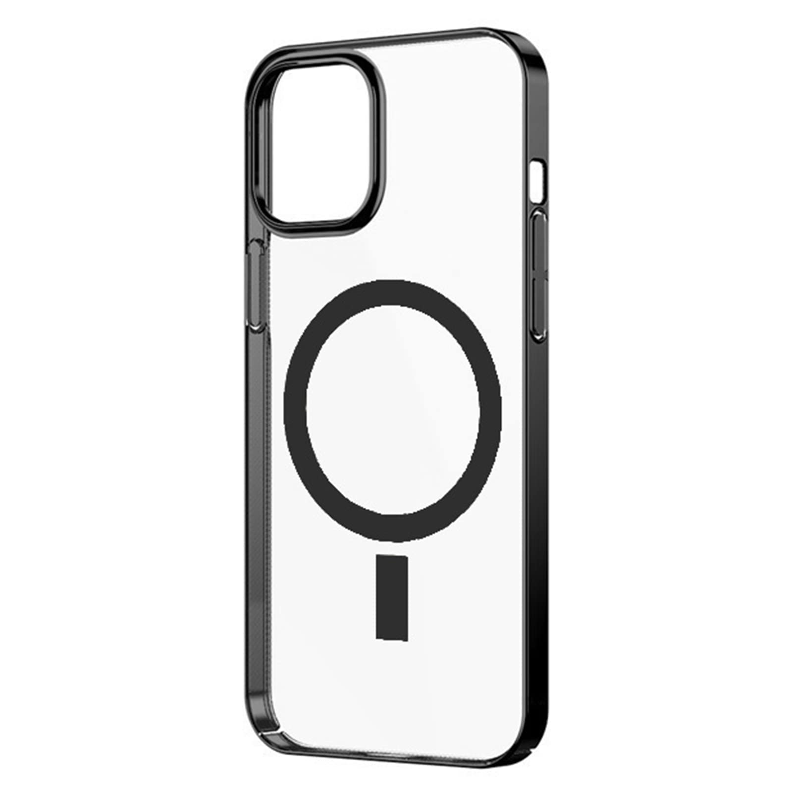 LTLGHY Klare magnetische Schutzhülle für iPhone 13 Pro Max/13 Pro/13/13 Mini, mit kabellosem Laden, dünne, schlanke Passform, harte Rückseite, stoßfest, Anti-Gelb, Schwarz, 33 cm (6,1 Zoll)