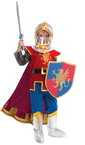 Spooktacular Creations Mittelalterliches Ritter Kostüm Set für Jungen Kinder, Halloween Kostüm für Kinder, Halloween Party Verkleidung Rollenspiel und Cosplay, M (7-9 Jahre).