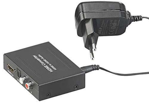auvisio HDMI Audio Extractor: HDMI-Audio-Konverter zu TOSLINK (optisch, 5.1) und Stereo-Cinch (2.0) (HDMI Audio Splitter)