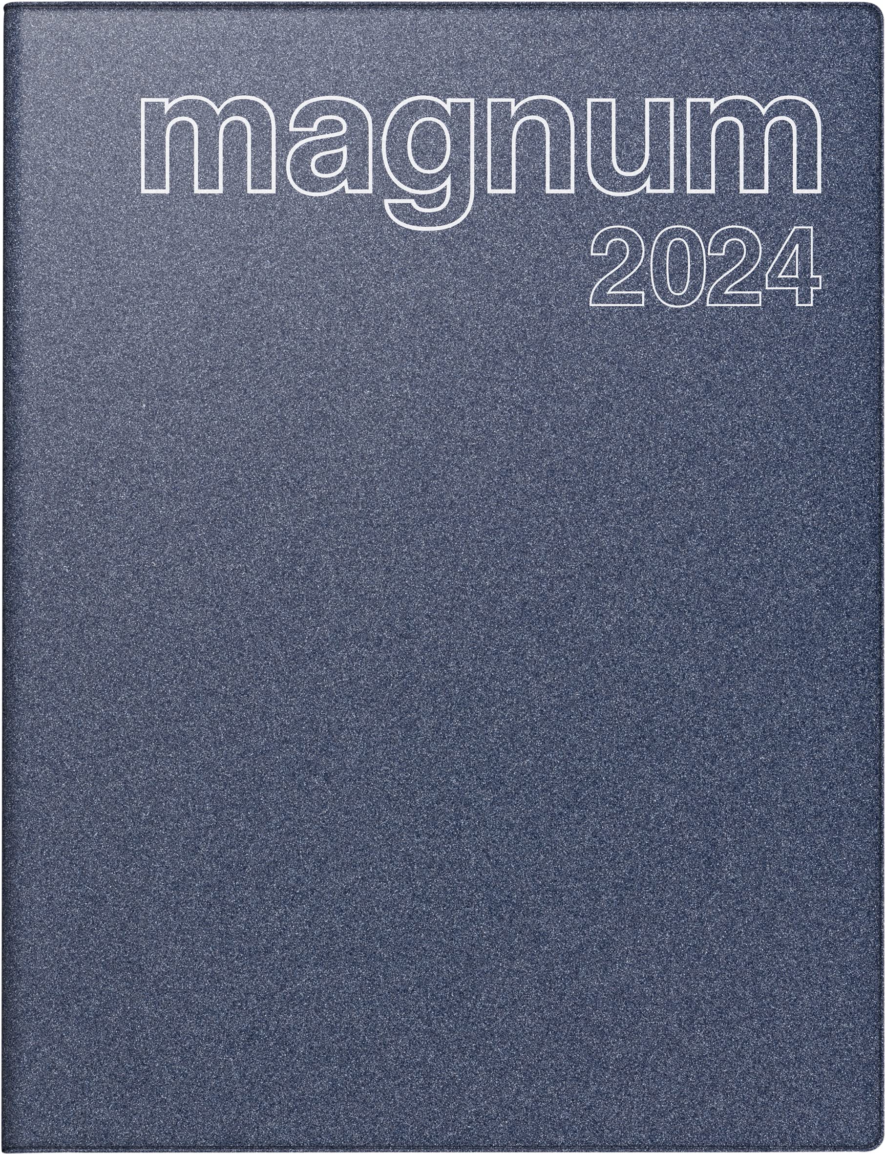 rido/idé Wochenkalender Modell magnum 2024 2 Seiten = 1 Woche Blattgröße 18,3 x 24 cm blau