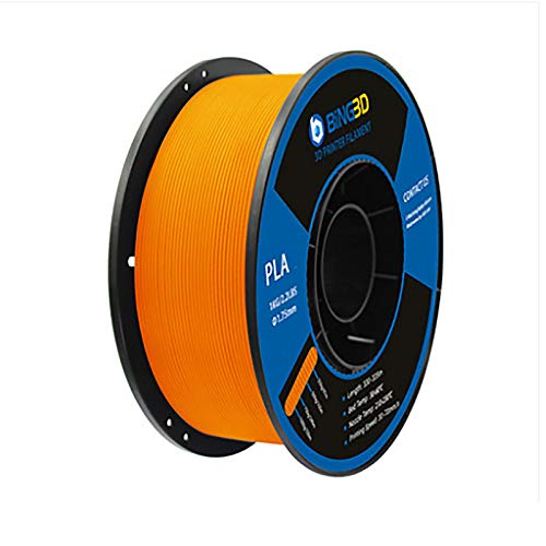 PLA-Filament 3D-Druckerfilament PLA-Druckermaterial PLA1.75mm1KG Linienachse Sauber PLA Keine Verwicklungen Maßgenauigkeit +/- 0.03mm(Color:Orange)