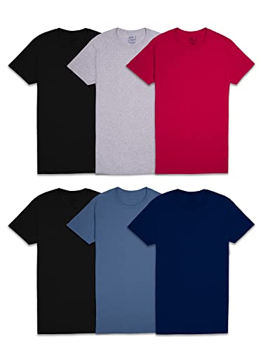 Fruit of the Loom Herren Stay Tucked Crew T-Shirt Unterwäsche, Klassische Passform, 6 Stück, 3X-Groß