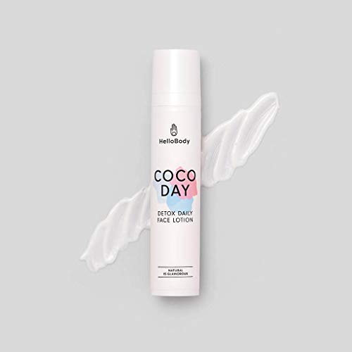 HelloBody COCOS DAY Feuchtigkeitsspendende Tagescreme (50 ml) – Gesichtscreme mit Süßmandel- und Kokosöl – Stärkt die Hautbarriere und beugt Unreinheiten vor