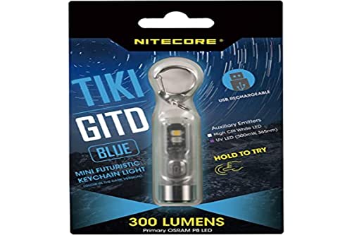 Nitecore TIKIGITDB Taschenlampe im Dunkeln, blau, Lg : 55mm - Dia-Tête : 14,7mm