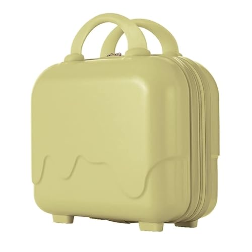 35,6 cm Koffer, Kosmetiktasche, tragbares Gepäck, Make-up-Tasche, Reise-Kultur-Organizer, Aufbewahrungstasche für Frauen und Mädchen, Reise-Make-up-Tasche, gelb