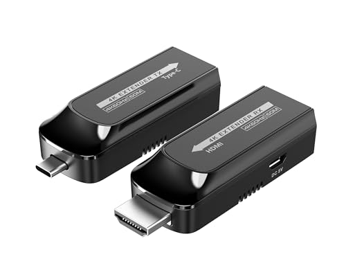 PremiumCord 4K Extender USB-C auf HDMI über Cat5e/6/6a, UHD 4K 2160p 120Hz, Full HD 1080p, HDMI 2.0, HDCP 1.4/2.2, HDR10, Ohne Verzögerung
