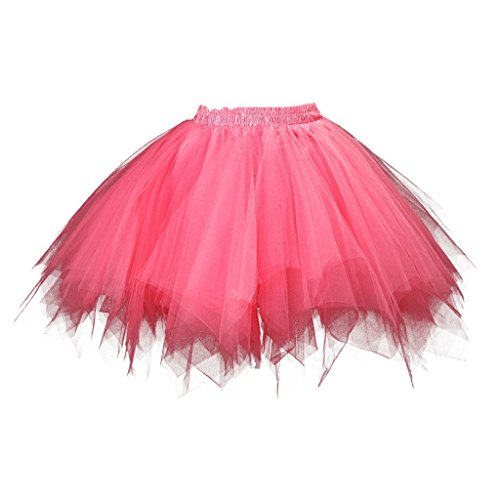 Karneval Erwachsene Damen 80's Tüllrock Tütü Röcke Tüll Petticoat Tutu Wassermelone