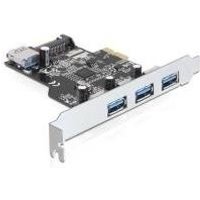Delock PCI Express Karte > 3 x extern + 1 x intern USB 3.0 Typ-A Buchse (89301)