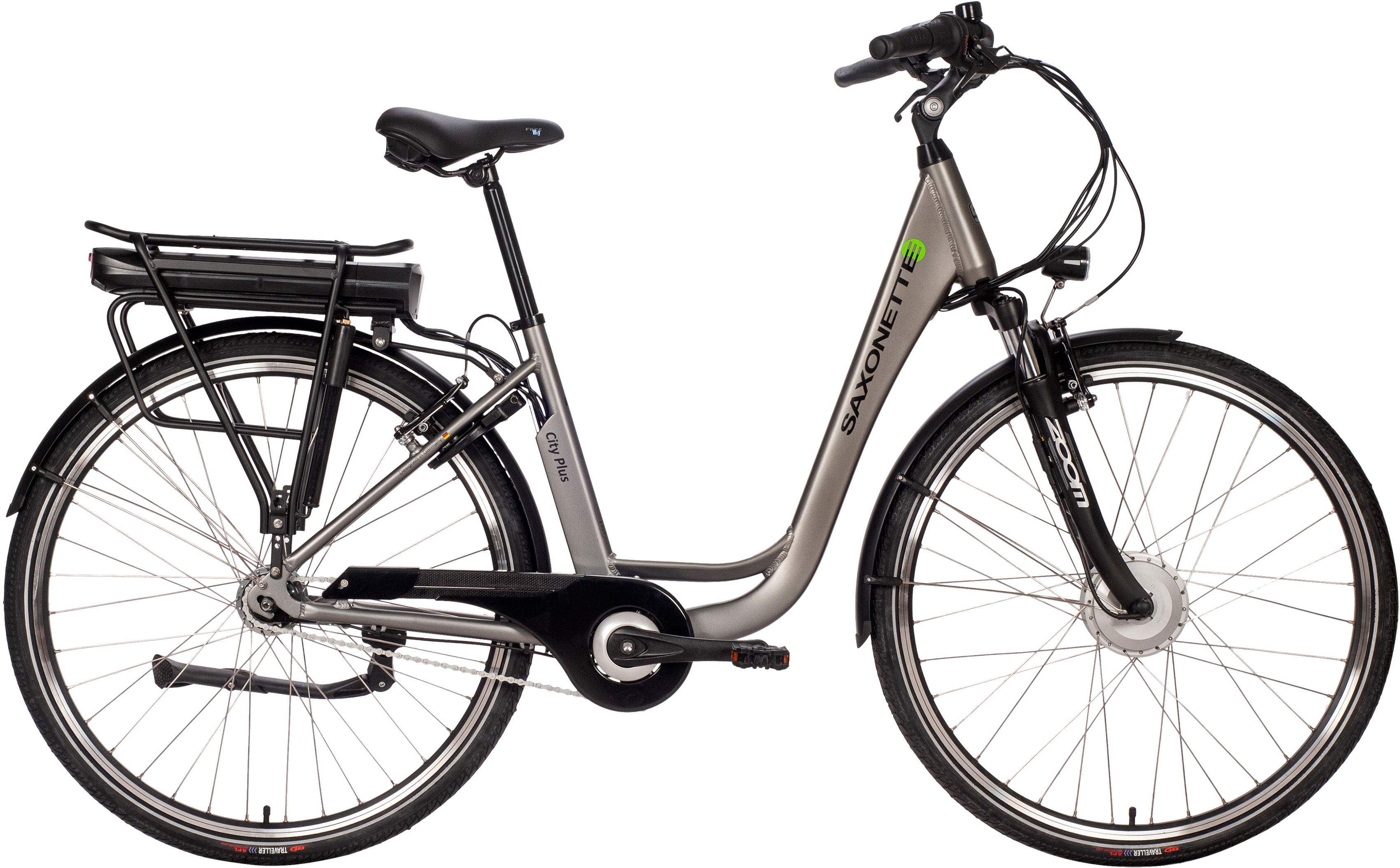 SAXONETTE E-Bike "City Plus", 7 Gang, Frontmotor 250 W, (mit Akku-Ladegerät), ebike Damen