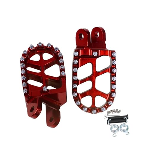 JSUKopeY rutschfeste Motorrad-Fußrasten Motorrad Fußrasten Fußrasten Fußrasten Rest Pedal Teile Zubehör Für Afrika Twin XRV 650 XRV 750 XRV650 XRV750 (Color : Rot)