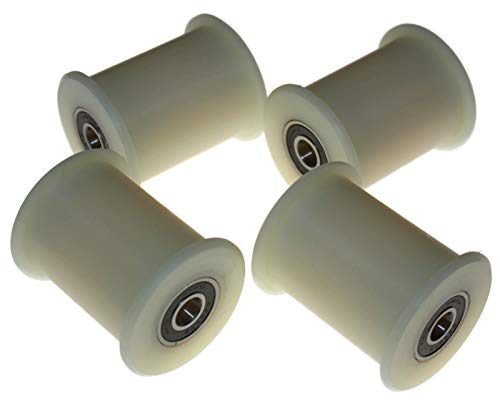 4 x Nylon-Gurtspanner, 50 mm Durchmesser, 53 mm Nut, 10 mm Lager, präzise gefräst in der EU (50-53-10)