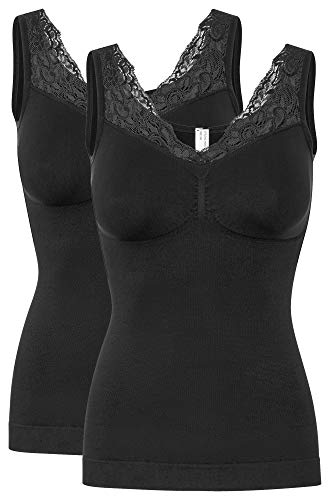 r-dessous 1 bis 3 Stück Damen figurformend Hemdchen mit Spitze Mieder Unterwäsche Groesse: L/XL