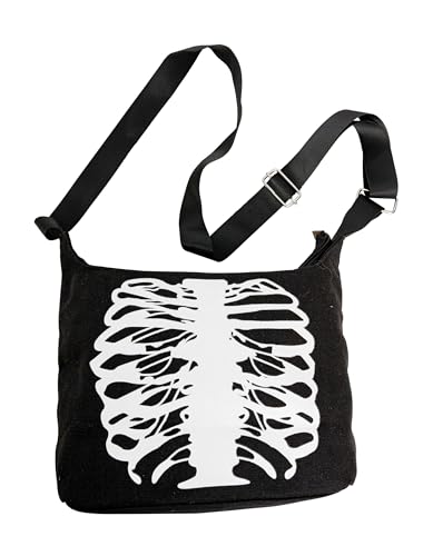 Deiters Tasche Skelett Brustkorb schwarz/weiß
