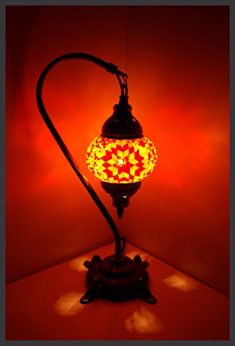 Mosaiklampe Mosaik - Stehlampe S Tischlampe orientalische lampe türkische lampe orange Samarkand-Lights