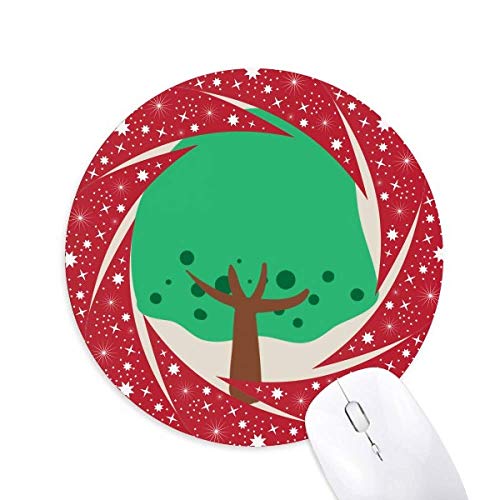 Grüne Shrubs Fruit Wheel Mouse Pad Round Red Rubber