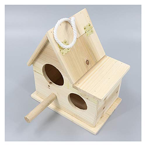 Vogelkäfig Nest Box Vogelhaus Hölzerne Zuchtbox for Lovebirds, Papagoults Paarung Box Natürliche Vögel Hütten Finkenkäfig