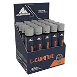 Multipower L-Carnitine Liquid Pfirsich – Pre Workout Booster für erhöhte Leistungsfähigkeit – Nahrungsergänzungsmittel mit je 1800 mg L Carnitin – 20 x 25 ml
