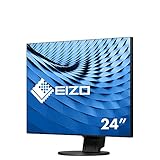 EIZO FlexScan EV2456-BK 61,1 cm (24,1 Zoll) Ultra-Slim Monitor (DVI-D, HDMI, D-Sub, USB 3.1 Hub, DisplayPort, 5 ms Reaktionszeit, Auflösung 1920 x 1200) schwarz