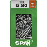 SPAX Schrauben Frankreich Univ Tftx, T25, 5 x 80, mit Box 150 Stueck