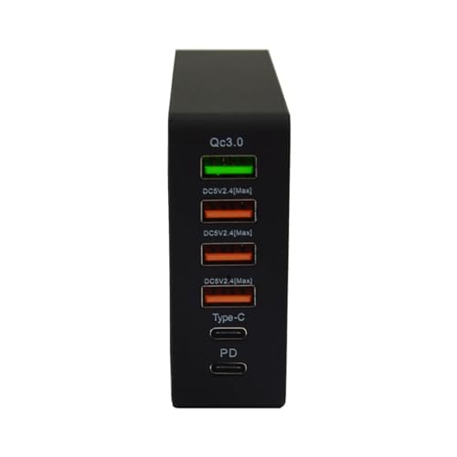 65W Multi-Port-Ladegerät Typ-C-Ladekopf 6-Port-USB-Handy-Ladekopf Multi-Port-Ladegerät