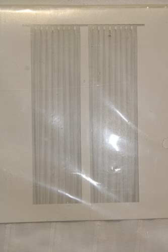 IKEA 2-er Set Gardinen "Matilda" transparente aber blickdichte Gardinenschals mit Schlaufen, je 300 x 140 cm, weiss, 100% Baumwolle