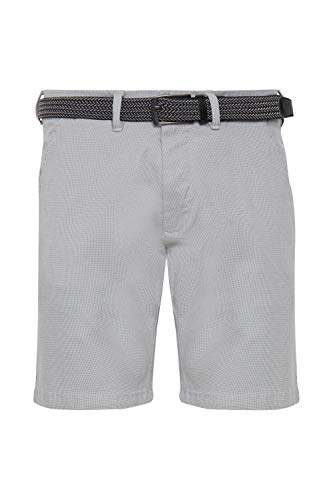 Indicode Lozano Herren Chino Shorts Bermuda Kurze Hose mit Gürtel, Größe:L, Farbe:Light Grey (901)