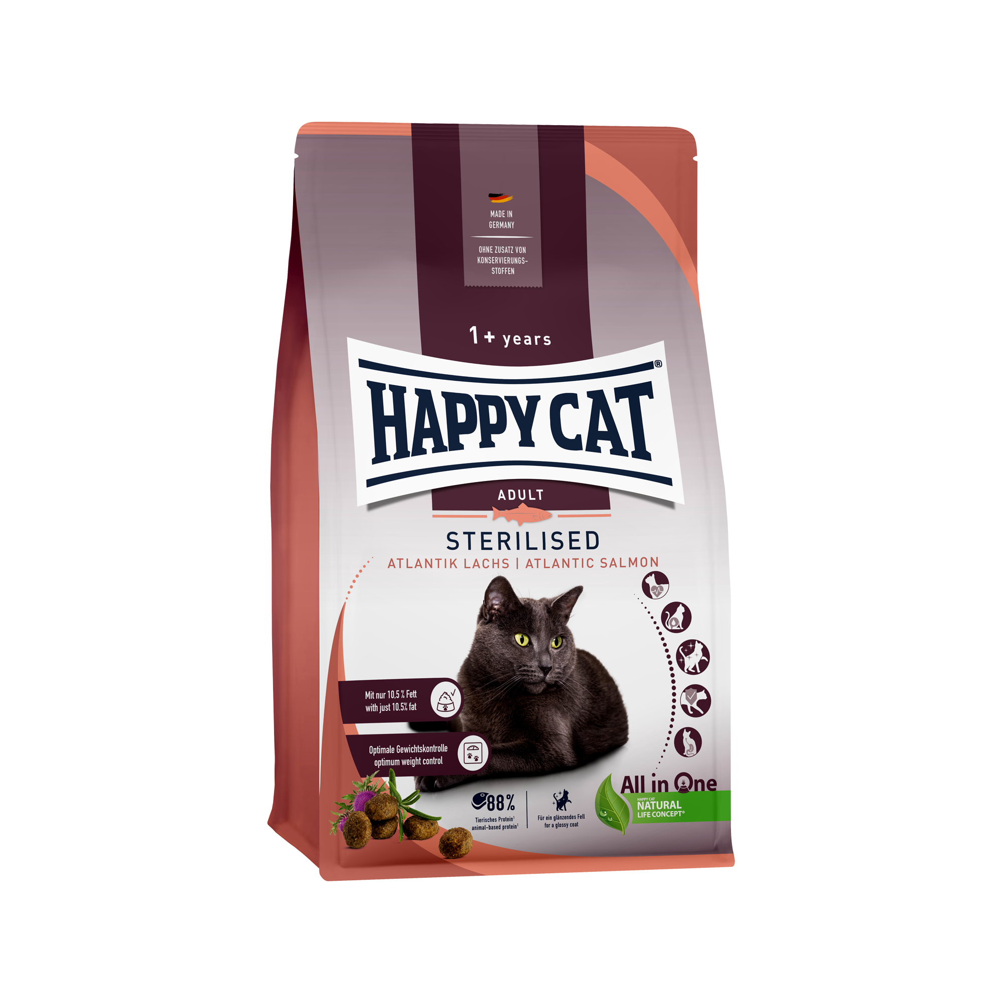 Happy Cat Sterilised - Lachs - 10 kg