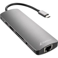 Sharkoon USB 3.0 Type C Combo Adapter Dark Grey