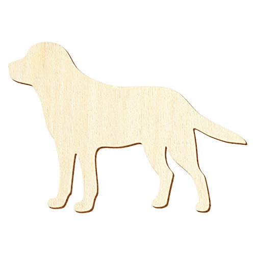 Holz Labrador - Deko Basteln 3-50cm, Größe:7cm, Pack mit:50 Stück