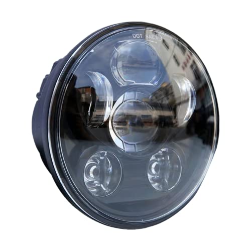 Locisne 5-3 / 4 "5.75" Runde LED Projektion Daymaker Scheinwerfer für Harley Davidson Kickfaire Motorrad Projektor Lichter 45W 9 LED Birne Scheinwerfer Aluminium Lampe