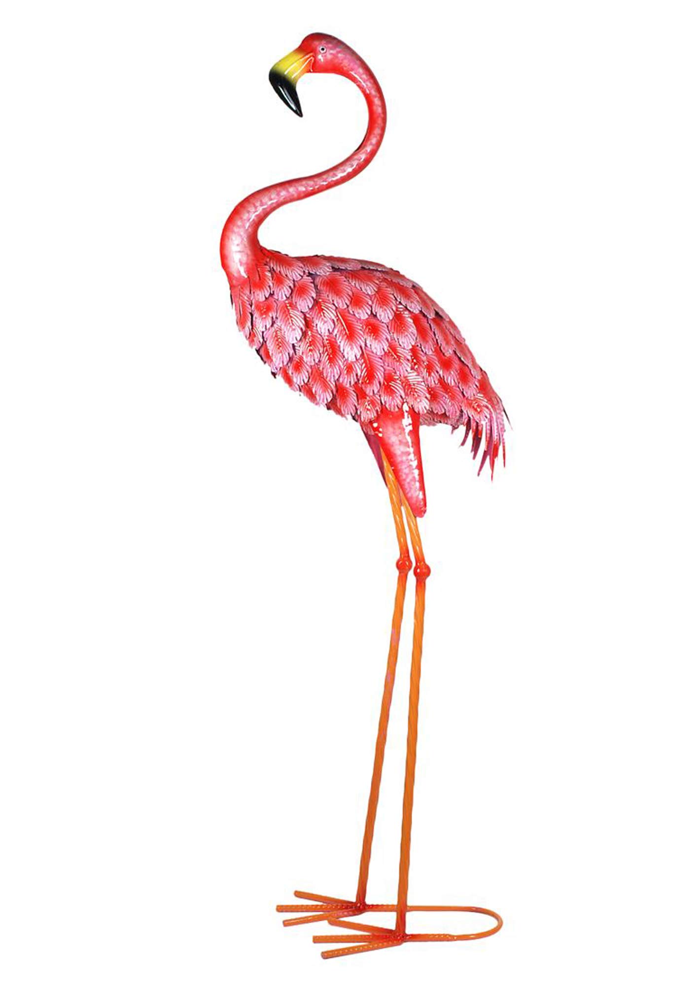 G&S Gartendekoration aus Metall: Der Flamingo Rosa XL H 125 cm