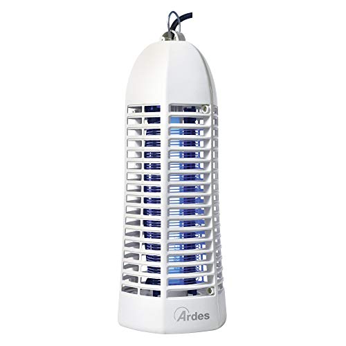 Ardes ZAK 9W WHITE AR6S09W Elektrischer Entladung, 9 W, Insektenvernichter zum Aufhängen, mit Insektenfänger 1,2 m, Farbe Weiß