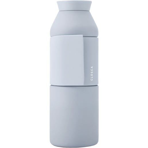 Closca Wasserflasche aus Edelstahl Bottle Wave. Thermosflasche zum Einhängen für Kinder und Erwachsene. BPA-frei (Antartica 450ml)