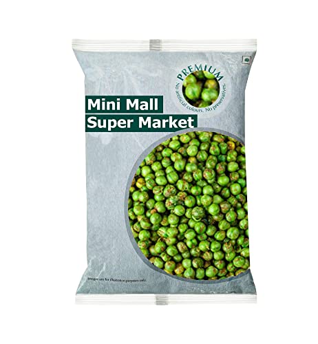 MiniMall Supermarkt Gebratene grüne salzige & würzige Masala-Erbsen/Vatana/Matar Namkeen (400 g)
