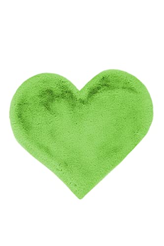 Kinderteppich Herz Grün Kinderzimmer Flauschig Weich Kunstfell