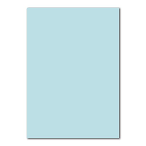 1000 DIN A5 Einzelkarten Papierbögen - Hellblau - 240 g/m² - 14,8 x 21 cm - Bastelbogen Tonpapier Fotokarton Bastelpapier Tonkarton - FarbenFroh