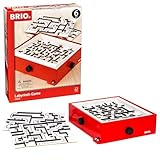 BRIO 34020 - Labyrinth mit Übungsplatten, rot - Der schwedische Geschicklichkeits-Klassiker in DREI verschiedenen Schwierigkeitsstufen - Für Kinder ab 6 Jahren