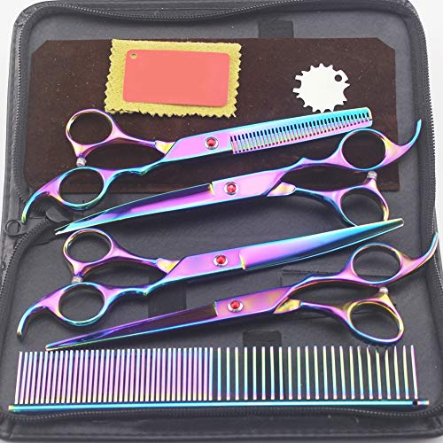 7.0 Inch Haarschere Set, Profi Haarschere Friseurschere Extra Scharf Haarschneider Für Perfekten Haarschnitt Haarschere Kinder,Color,7inchset