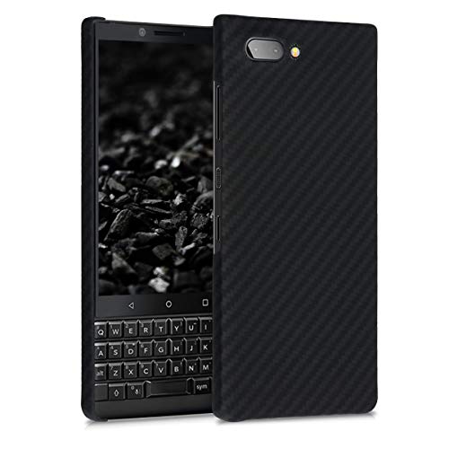 kalibri Schutzhülle kompatibel mit BlackBerry KEYtwo (Key2) - Hülle Aramid - Handy Cover Case Handyhülle Schwarz matt