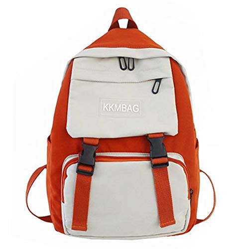 Rücksack Taschen Damen Rucksack Herren Student Schultasche Moderucksack Kontrastrucksack Einfacher Rucksack orange