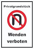 HB-Druck Privatgrundstück Wenden verboten Schild A1 (594x841mm)