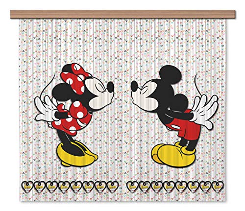 AG Design Disney Mickey Mouse Kinderzimmer Gardine/Vorhang, Stoff, Mehrfarbig, 0, 1 x 180 x 160 cm, 2